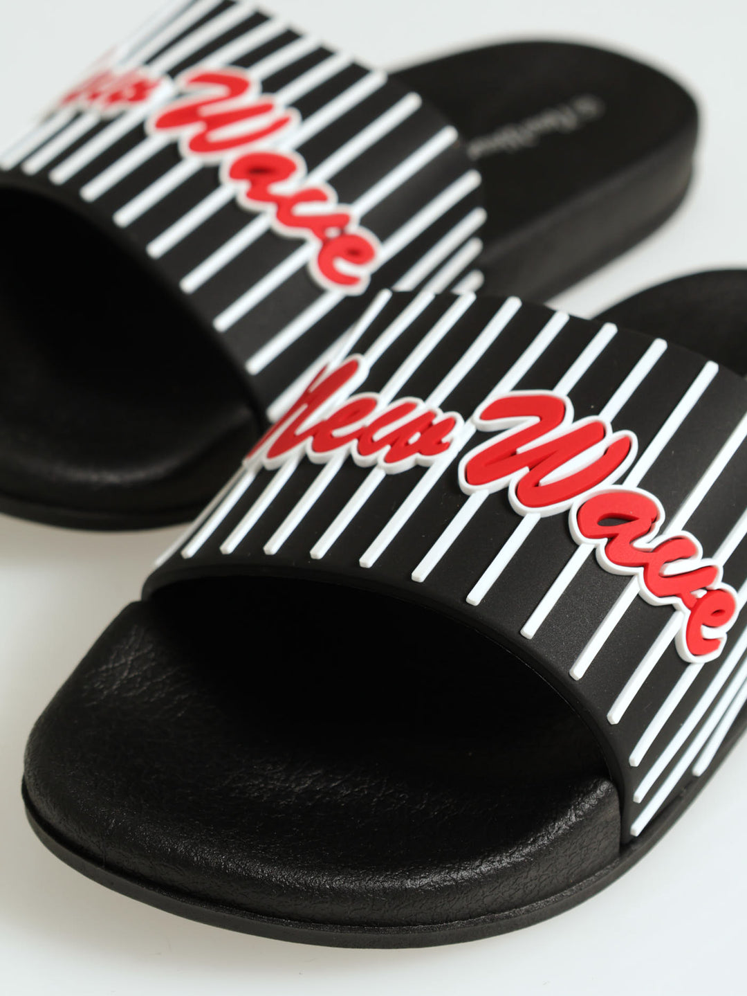 Boys Rubber Vamp Slide - Black/Red