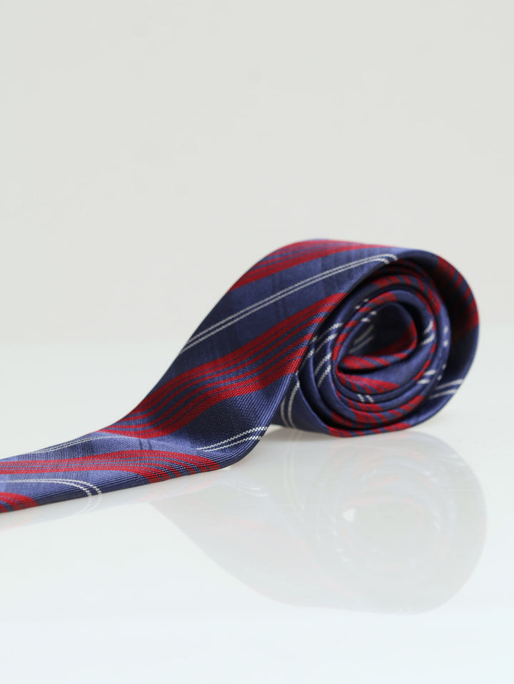 Navy & Red Stripe Fashion Tie