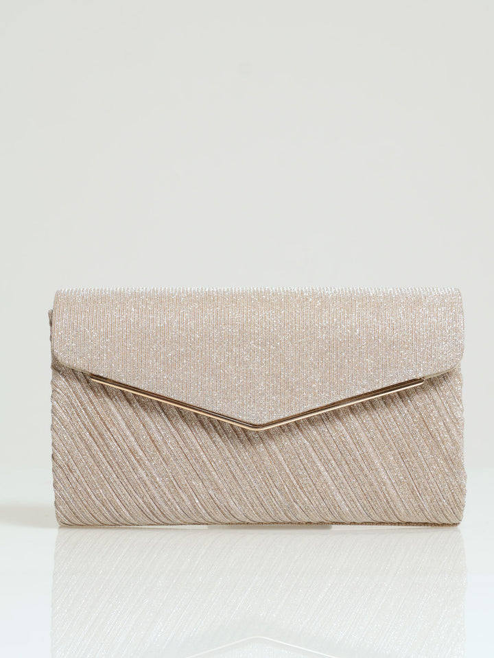 Shimmer Envelope Clutch - Rose Gold