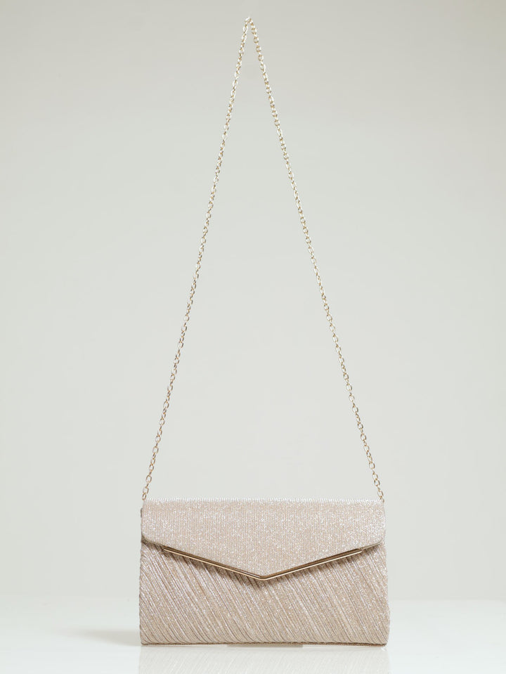 Shimmer Envelope Clutch - Rose Gold