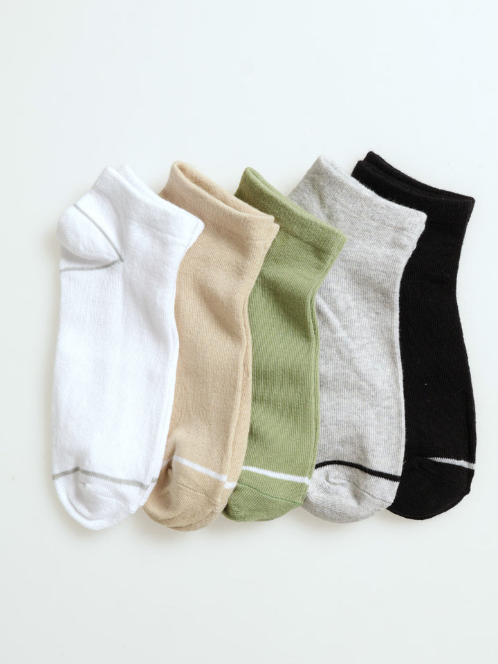 Boys Plain Low Cut Socks - Green