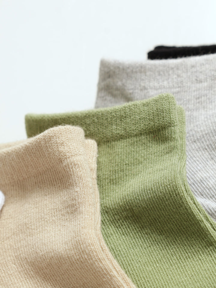 Boys Plain Low Cut Socks - Green