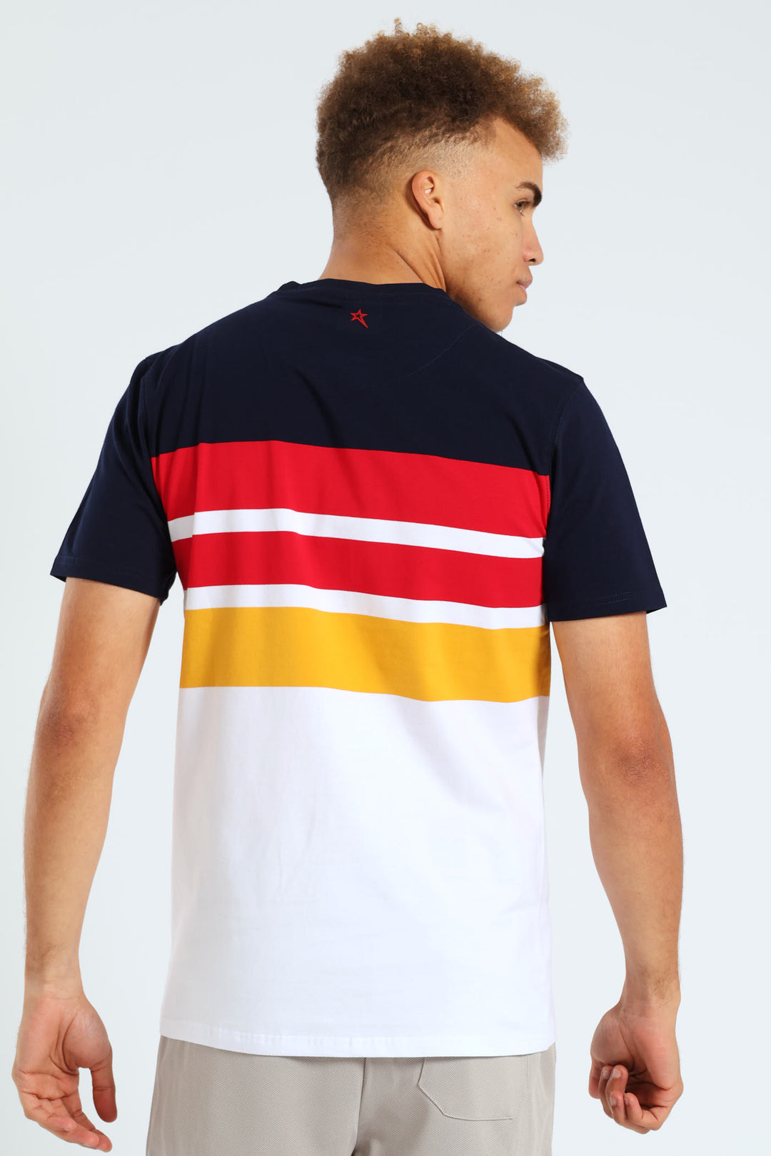 Buzzer Tee - Navy/Red