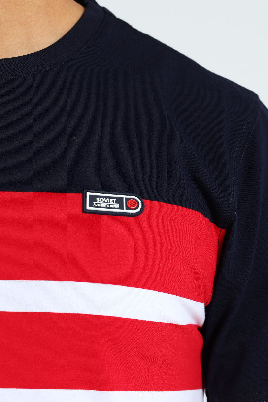 Buzzer Tee - Navy/Red