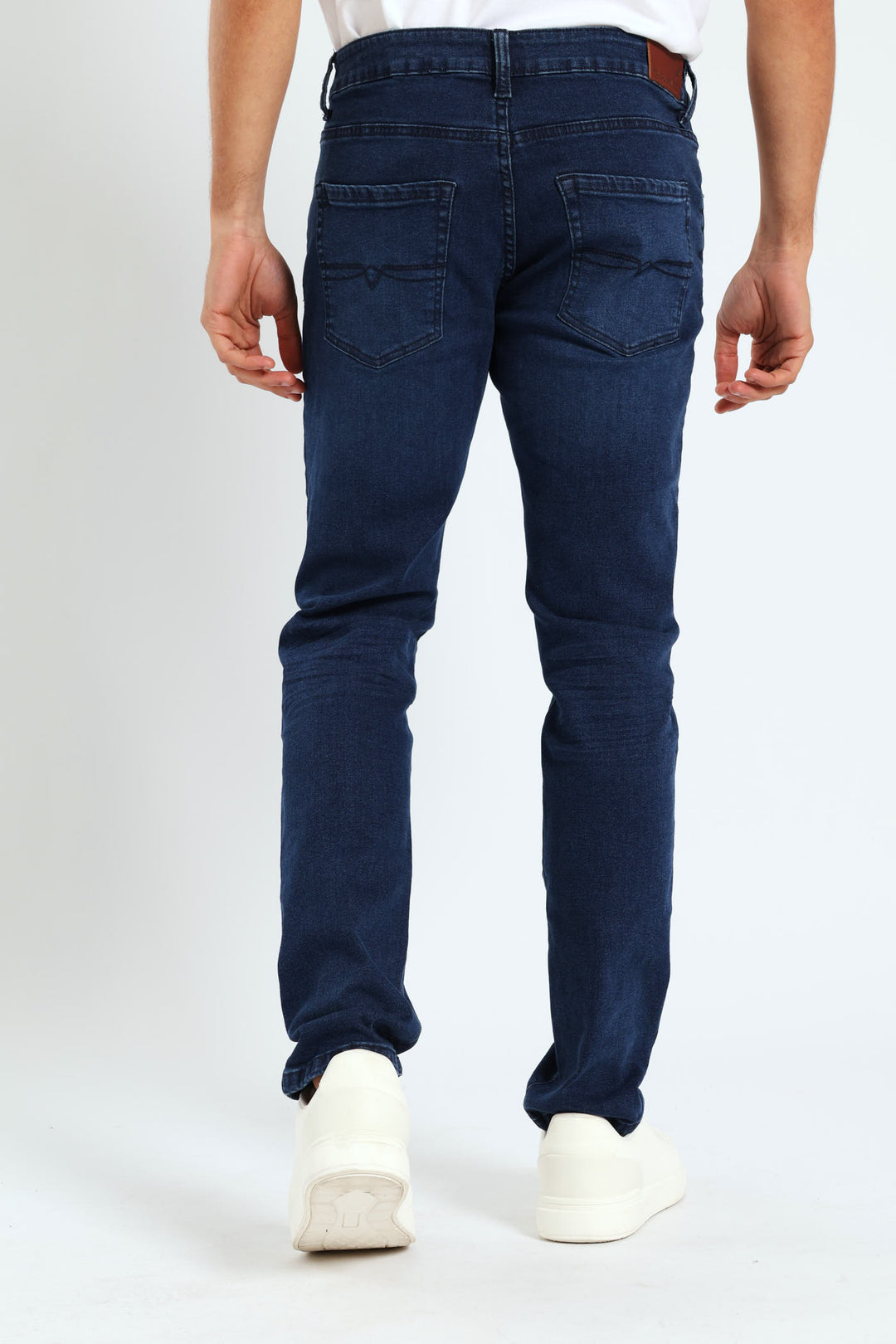 Skinny Leg Denim Jeans - Med Wash