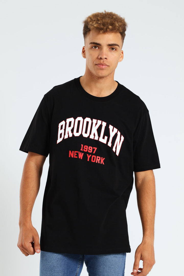 Brooklyn Print Tee - Black