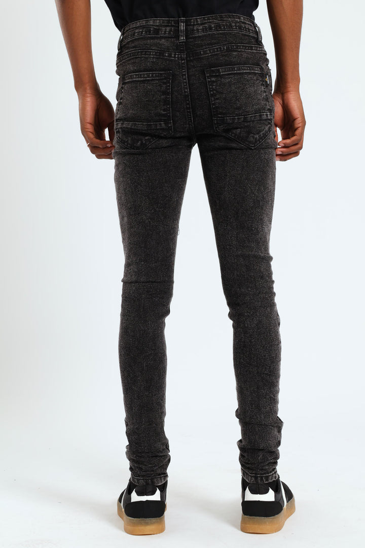 Super Skinny Basic Denim - Black Acid