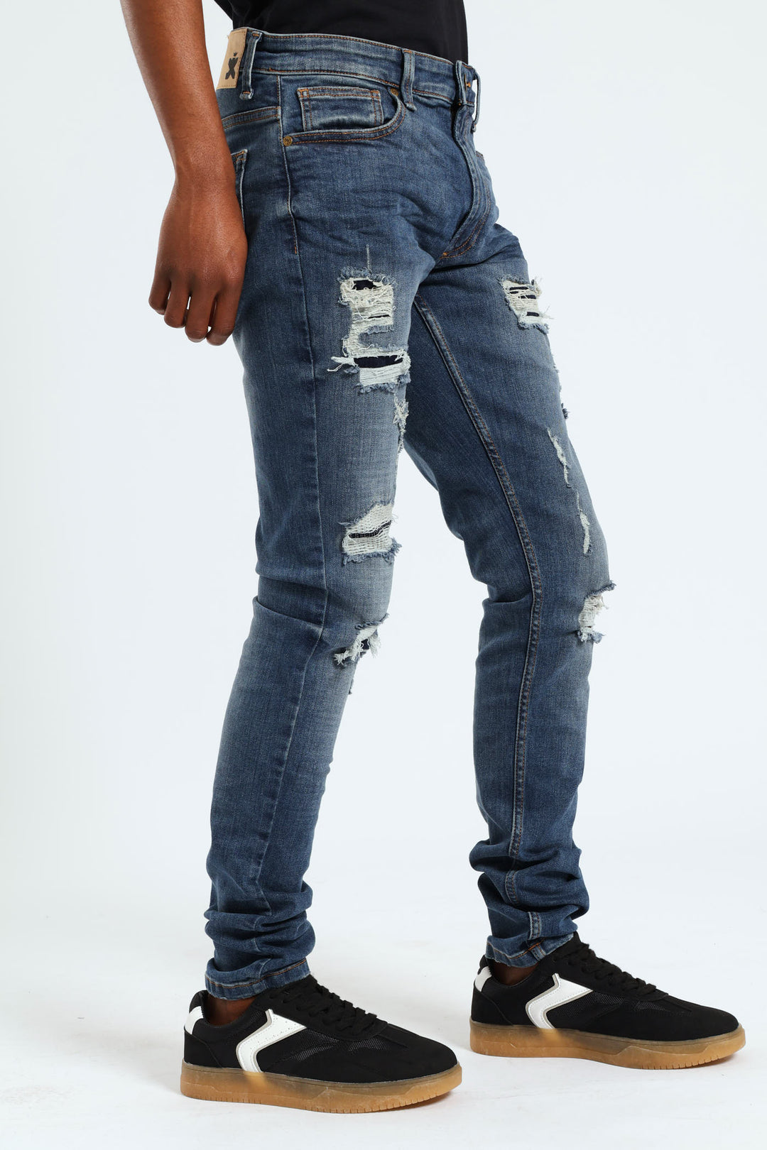 Patch Rip & Repair Super Skinny Jean - Denim