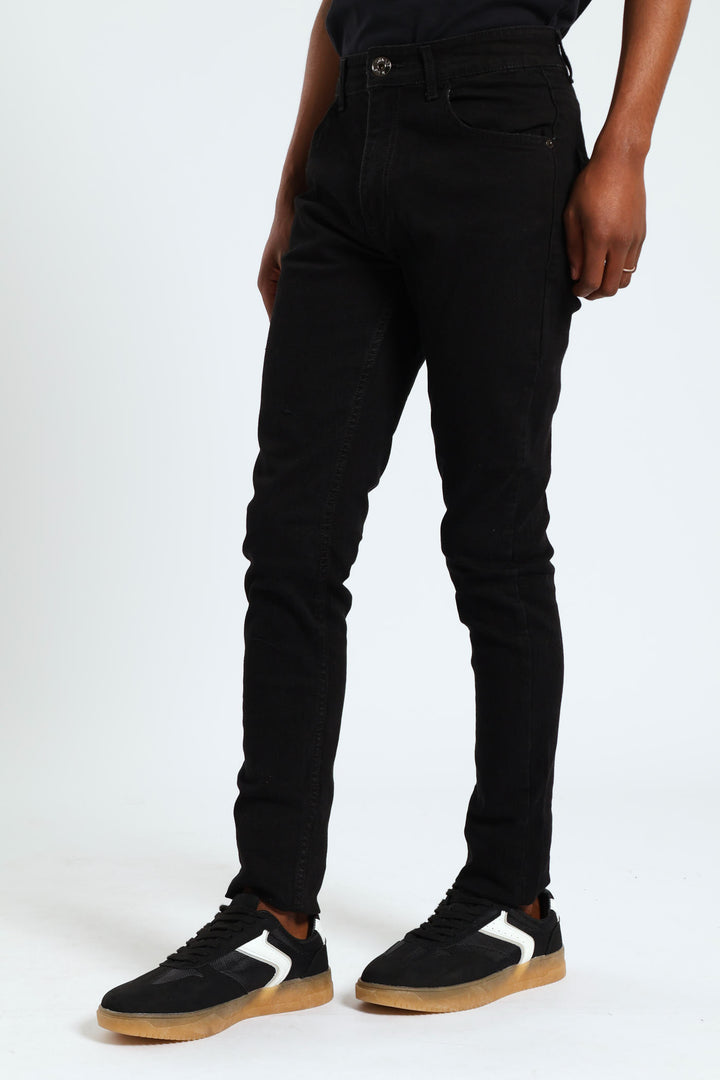 Basic Denim Super Skinny Jean - Black