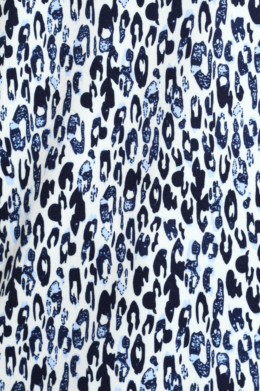 Animal Print Pocket Tee - White/Blue