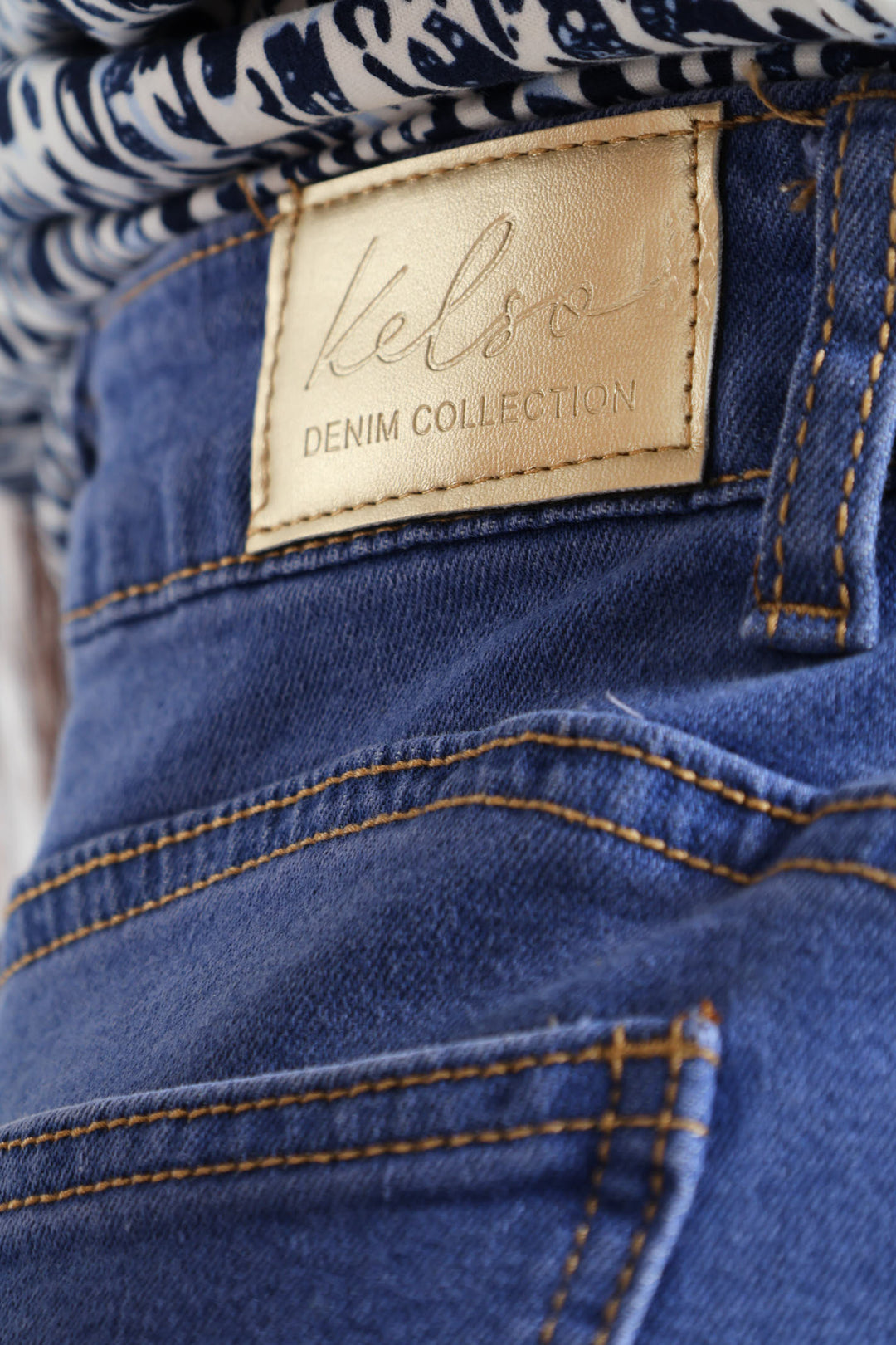 Roll Hem  Mid Thigh Classic Denim Short - Periwinkle