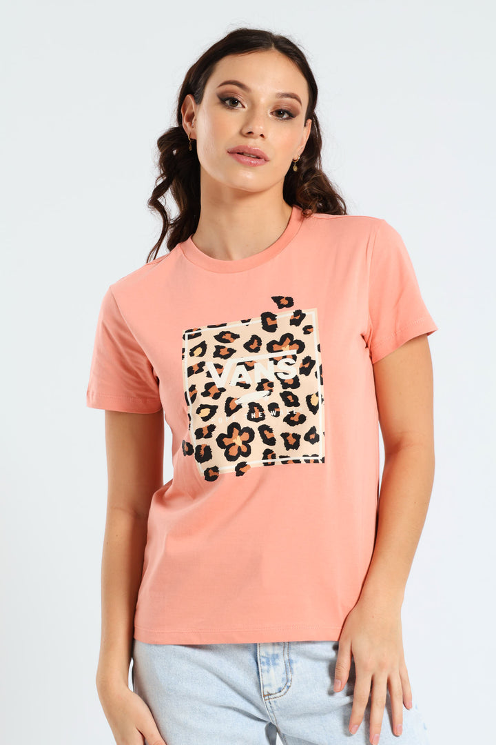 Animalier Boxed Crew Tee - Peach