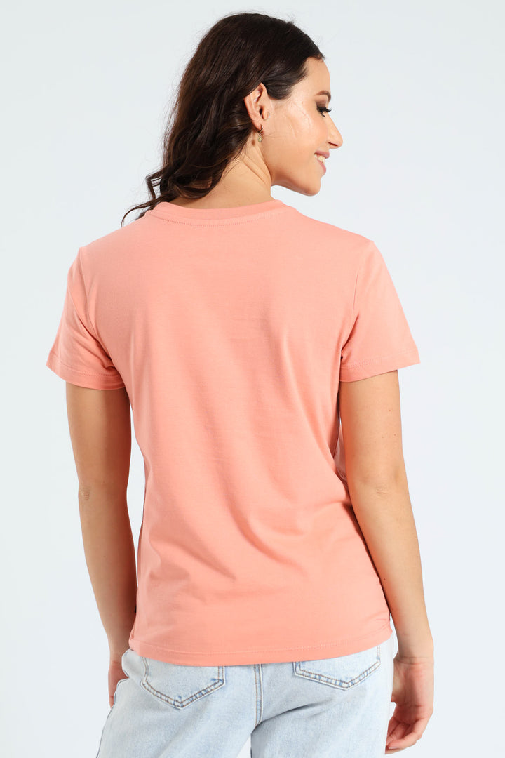 Animalier Boxed Crew Tee - Peach