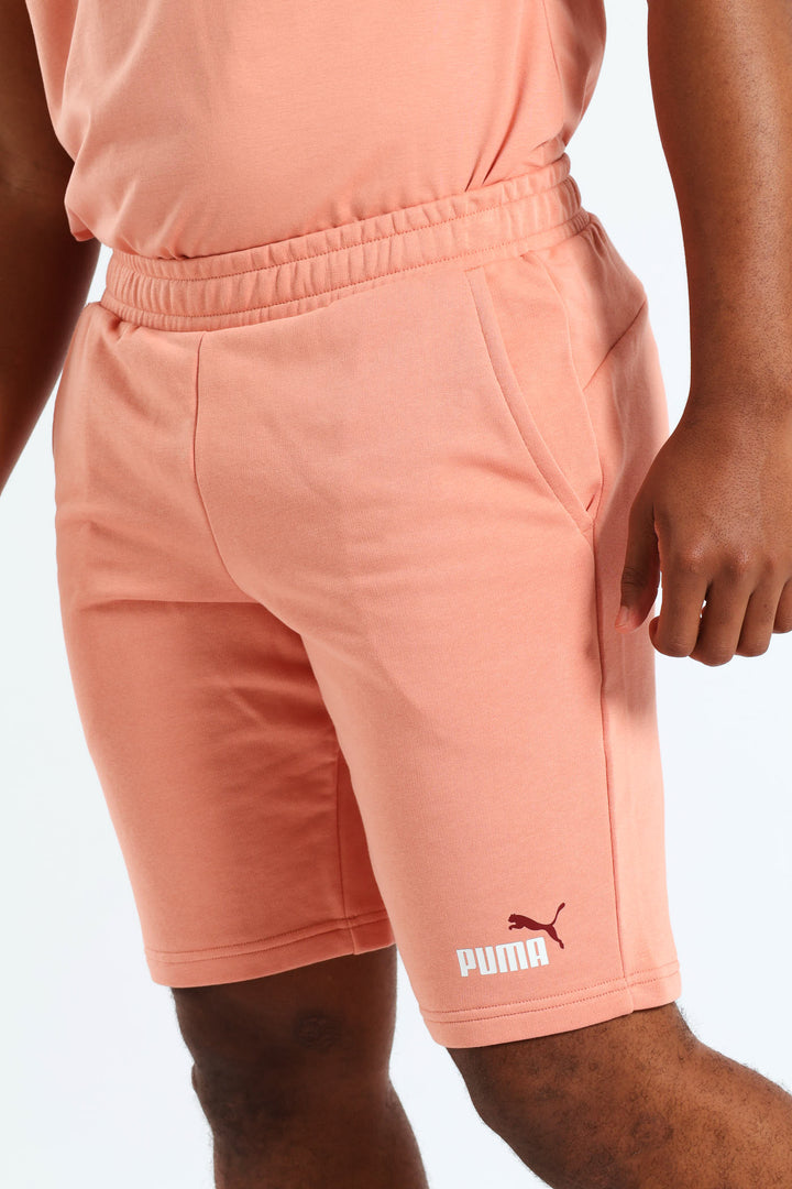 Essentials Plus 2 Tone Shorts - Peach