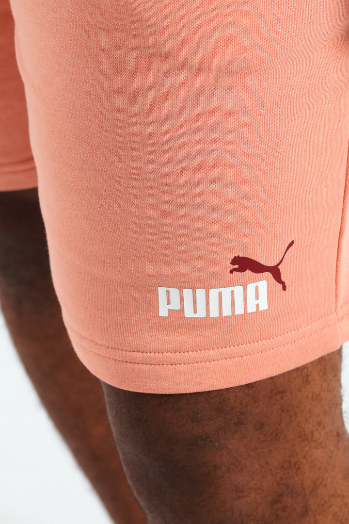 Essentials Plus 2 Tone Shorts - Peach