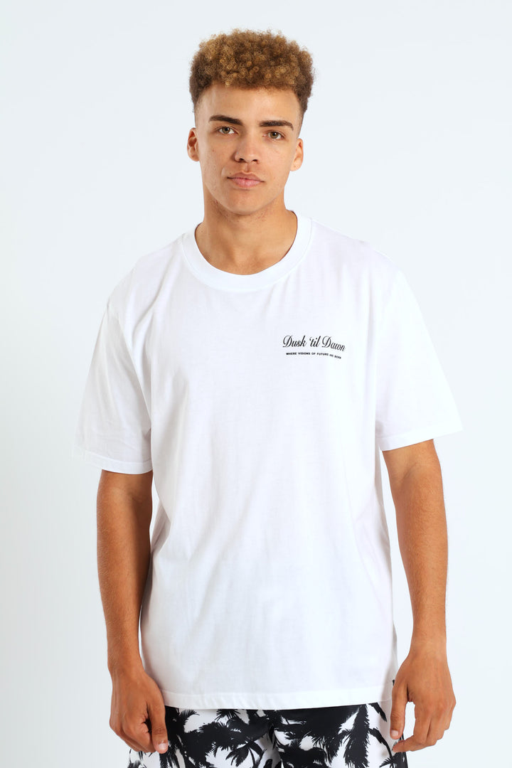 Vacay Back And Front Tee - White