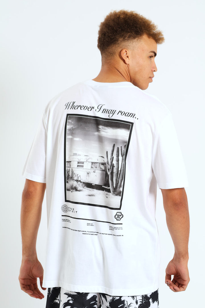 Vacay Back And Front Tee - White