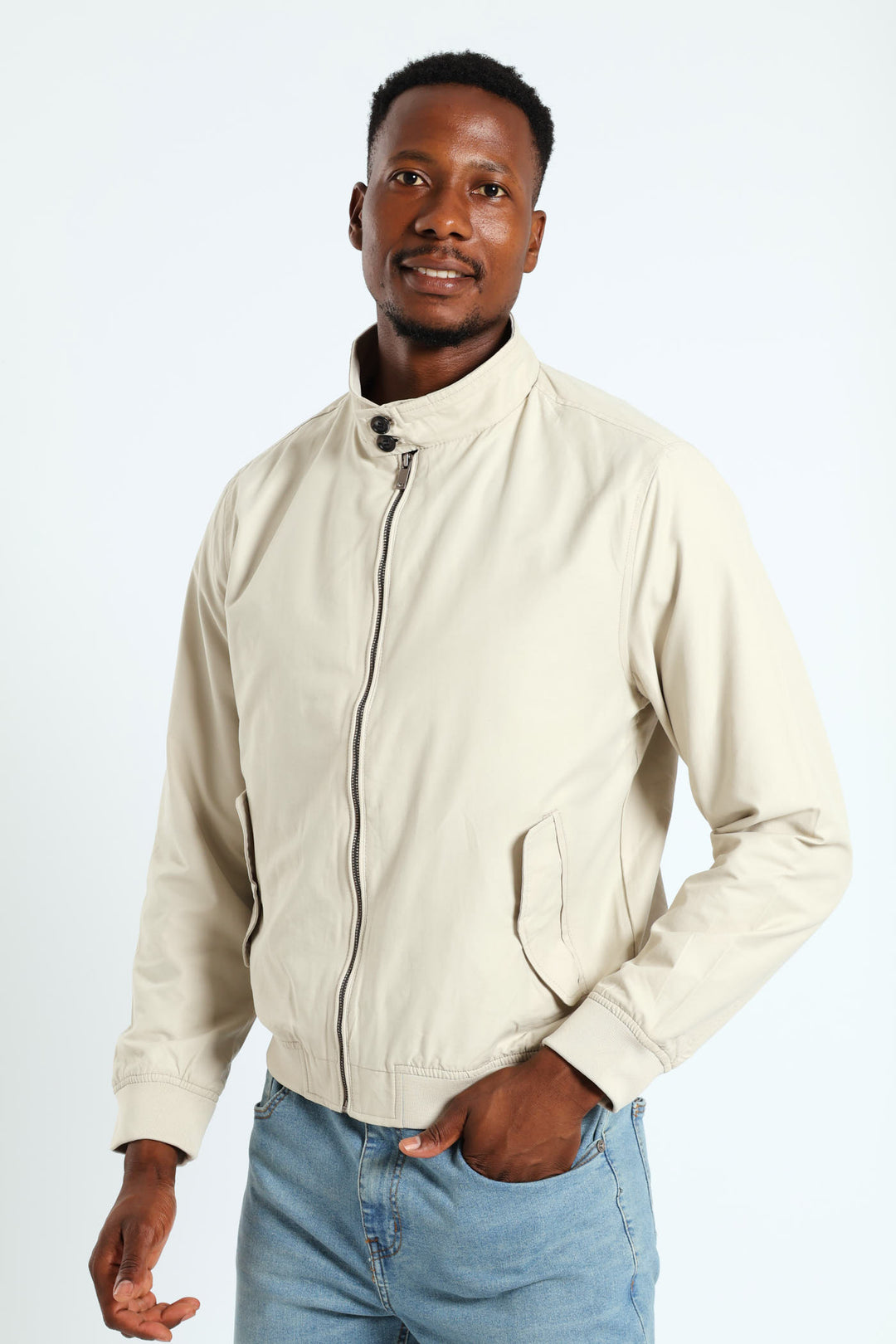 Cotton Harrington Jacket - Stone