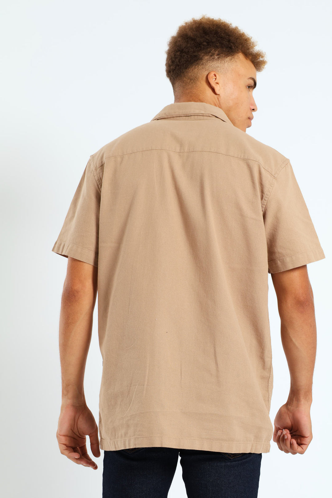 Basketweave Surf Interest Shirt - Mocha