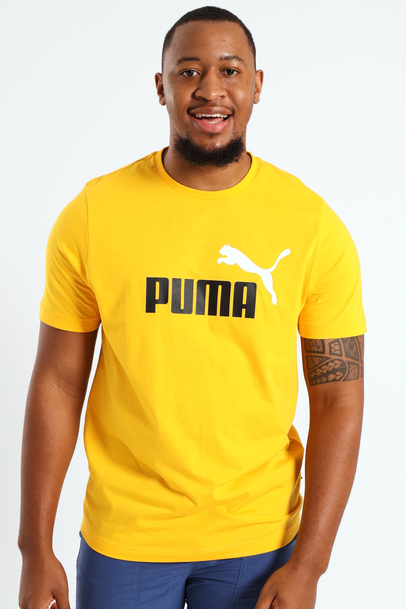 Essentials Plus 2 Tone Logo Tee Yellow