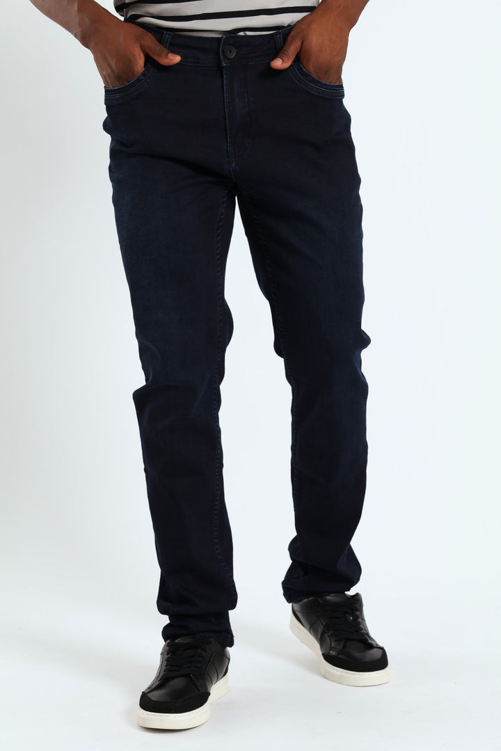 Royce Slim Denim Jeans - Blue/Black