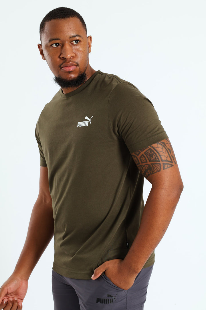 Essential Small Logo Tee - Olive