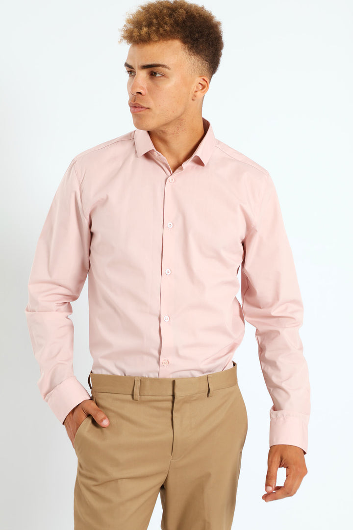 Easy Care Long Sleeve Shirt - Light Pink