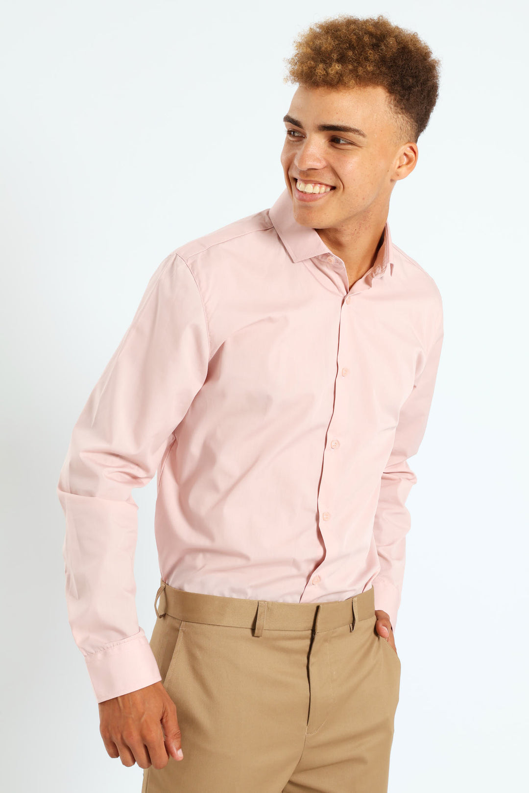 Easy Care Long Sleeve Shirt - Light Pink