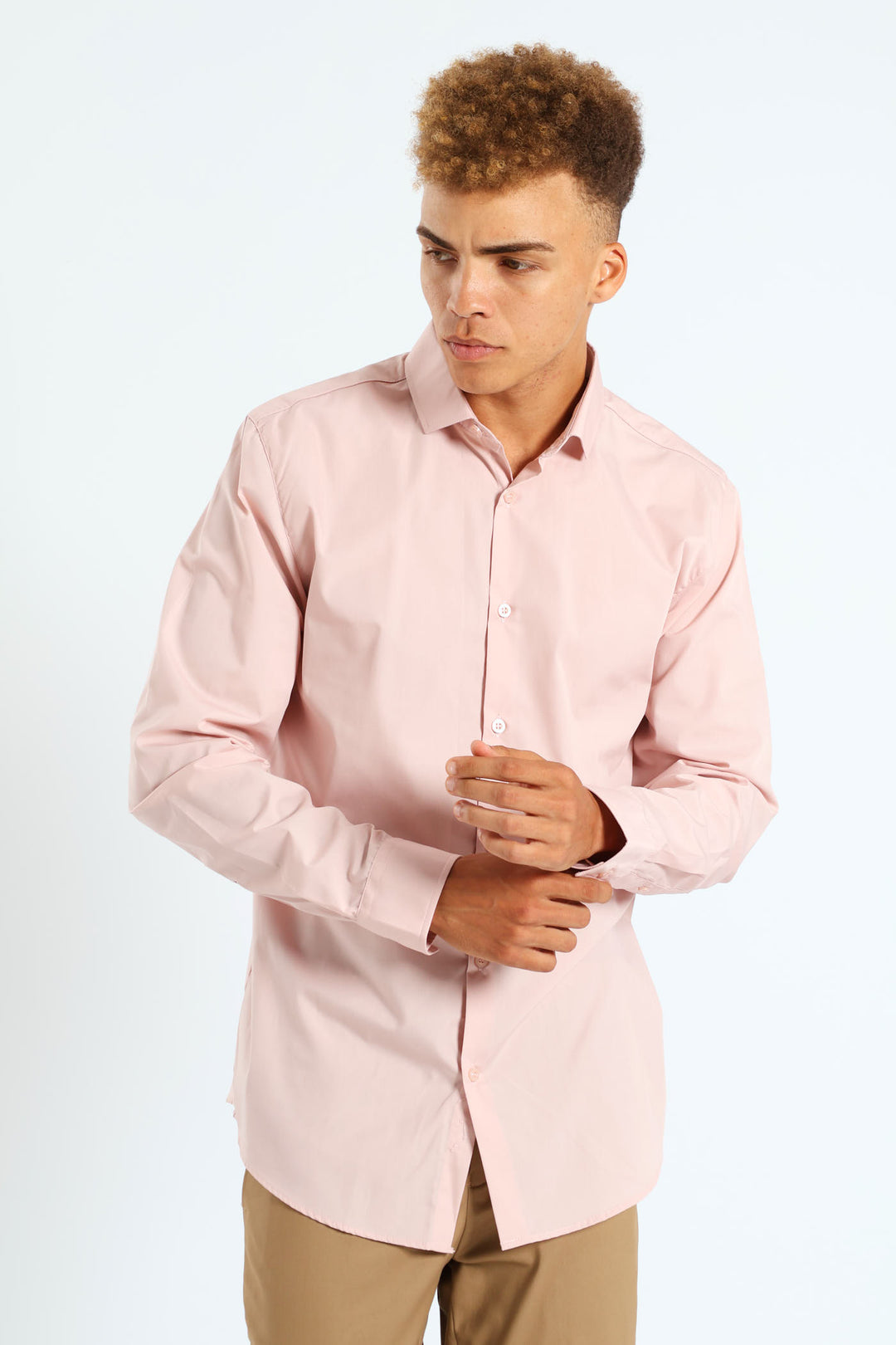 Easy Care Long Sleeve Shirt - Light Pink