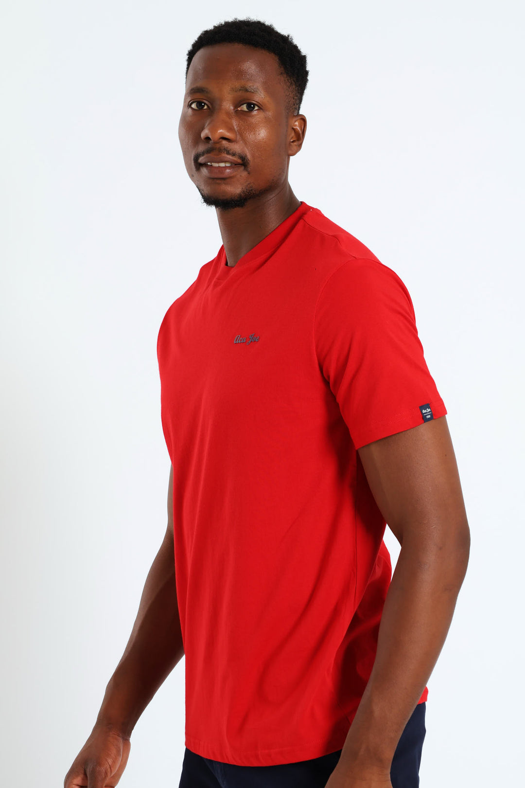 Basic Embroidered Tee - Red