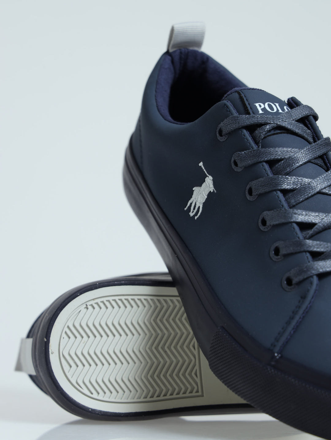 Embroidered Logo Basic Sneaker  - Navy