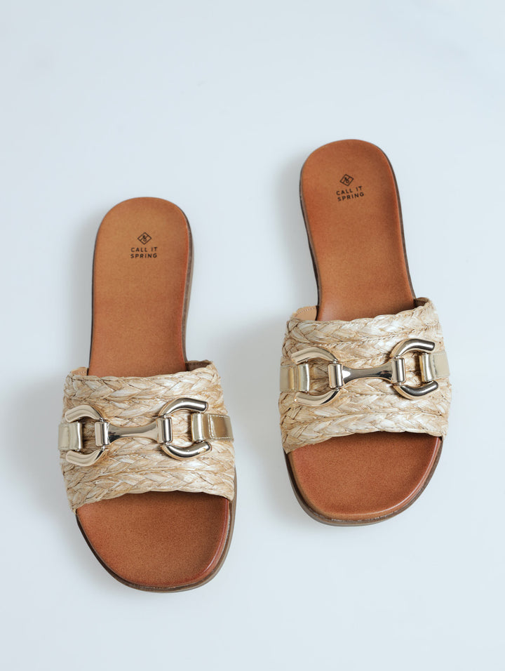 Phoenix Push In Mule Sandal - Natural