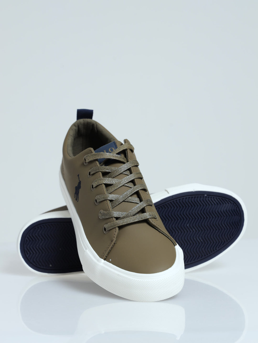 Embroidered Logo Basic Sneaker - Olive