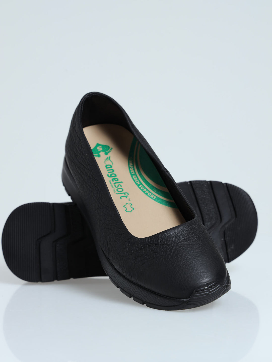 Round Toe Evox Sole Shoe - Black