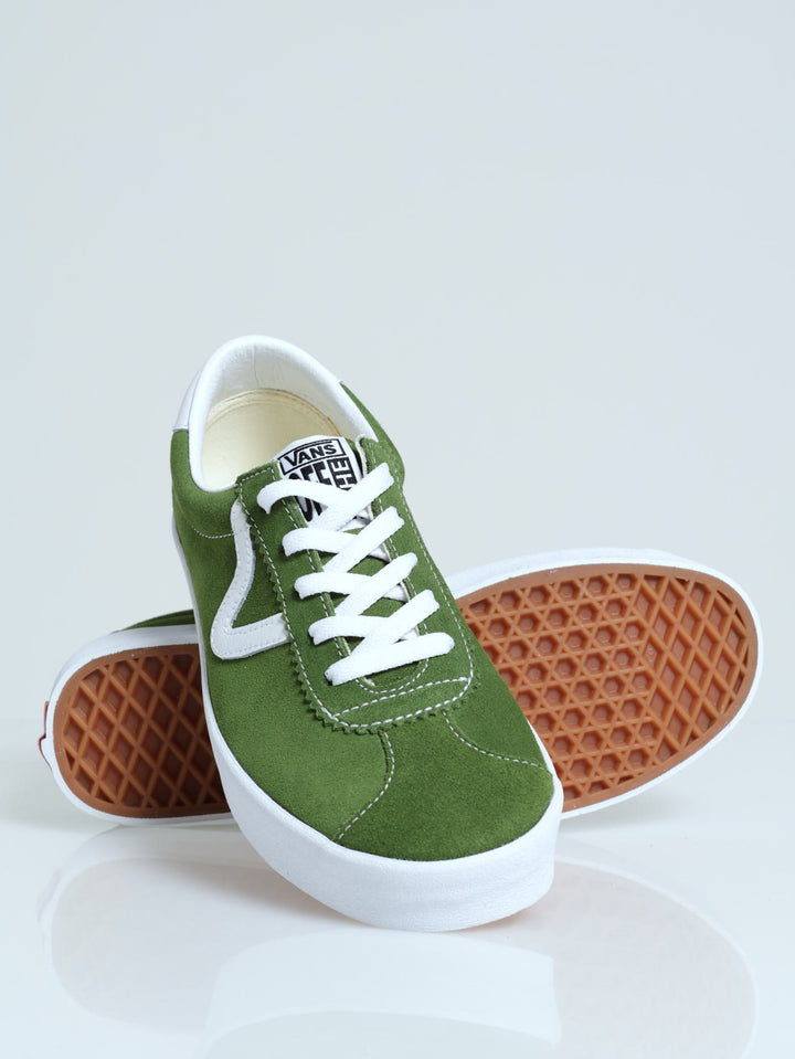 Sport Low T-Toe Lace Up Sneaker - White/Green