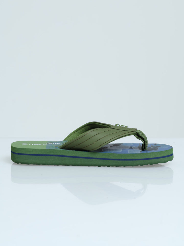 Boys 1-Up Thong Sandal - Olive