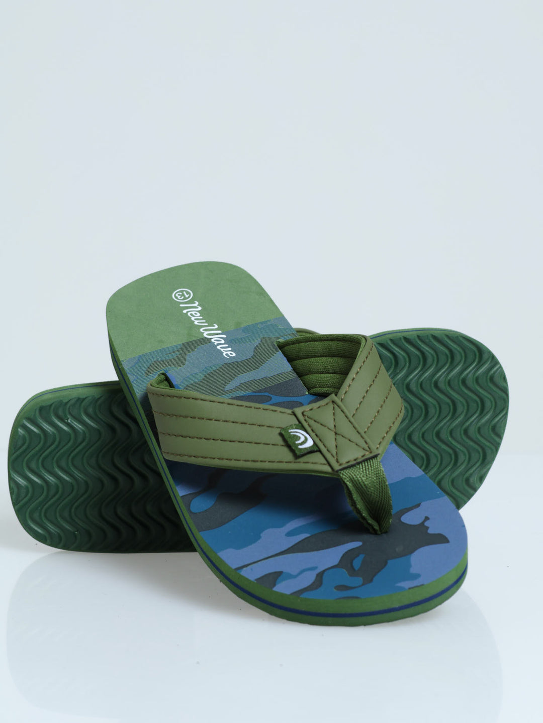 Boys 1-Up Thong Sandal - Olive