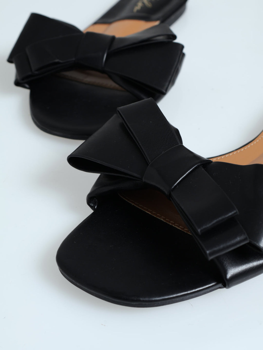 Bow Mule Sandal  - Black