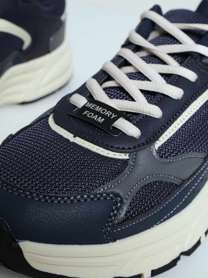 Multi Piece Trainer Sneaker - Navy