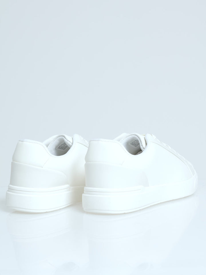 1-Up Plain Lace Up Sneaker - White