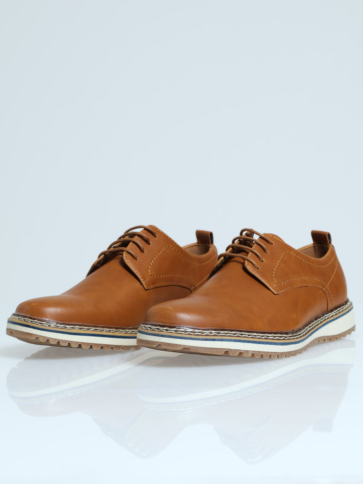 Lace Up Derby - Tan