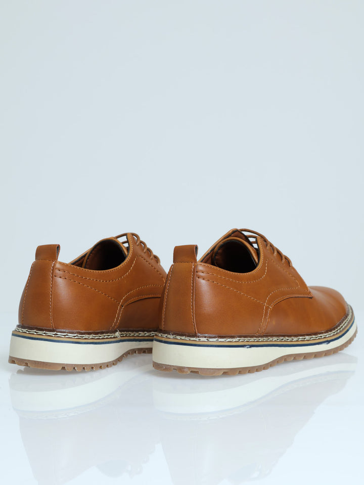 Lace Up Derby - Tan