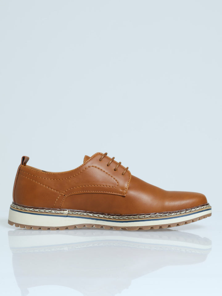 Lace Up Derby - Tan