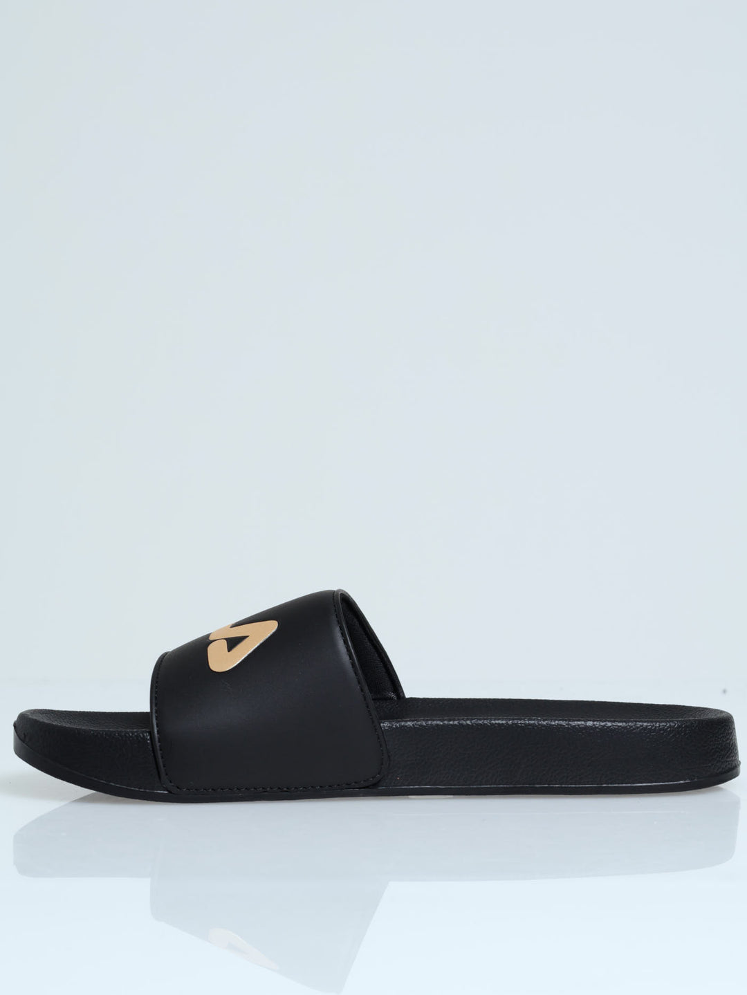 Hillside Metallic Slide Sandal - Black