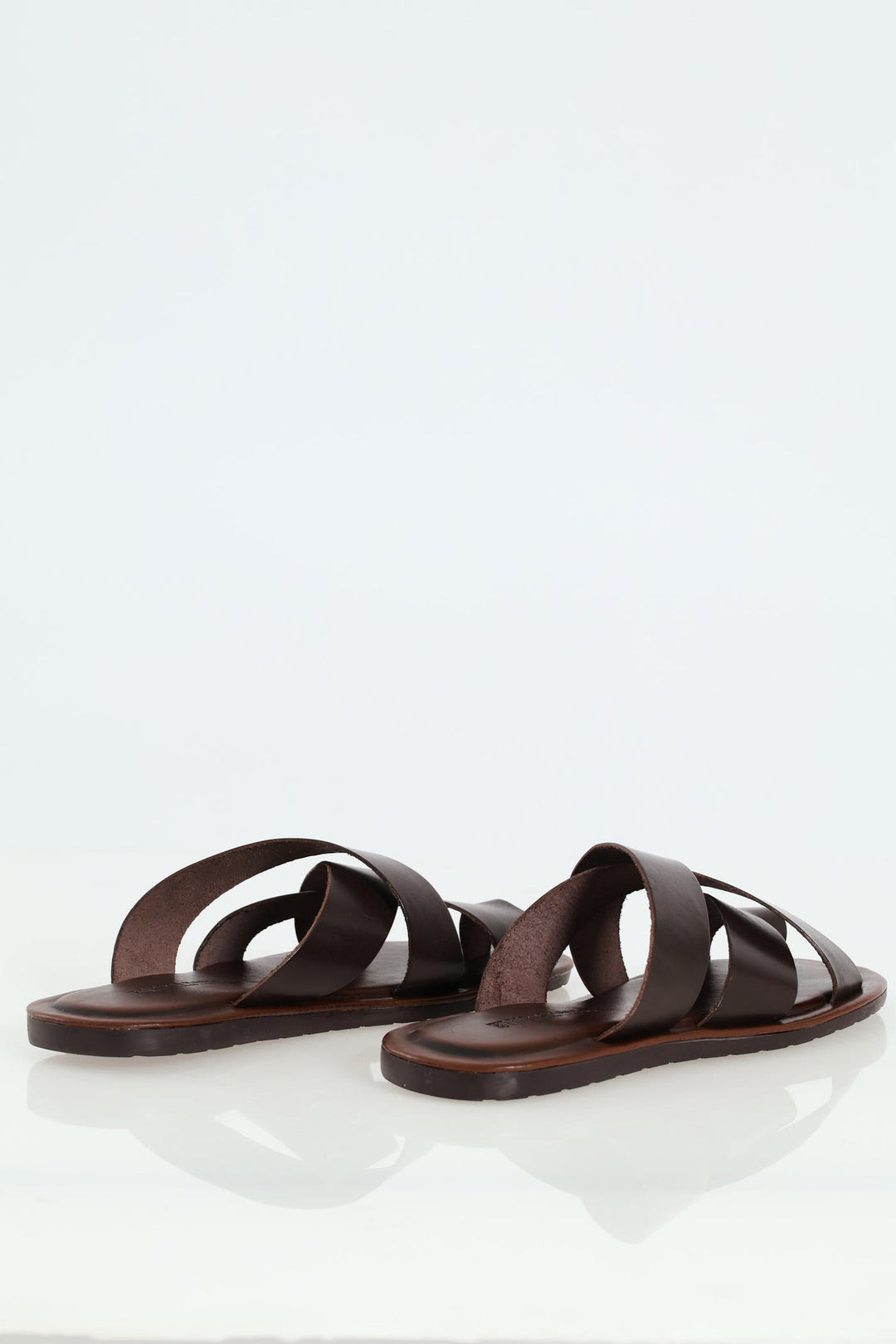 Leather Toe Piece Sandal - Chocolate