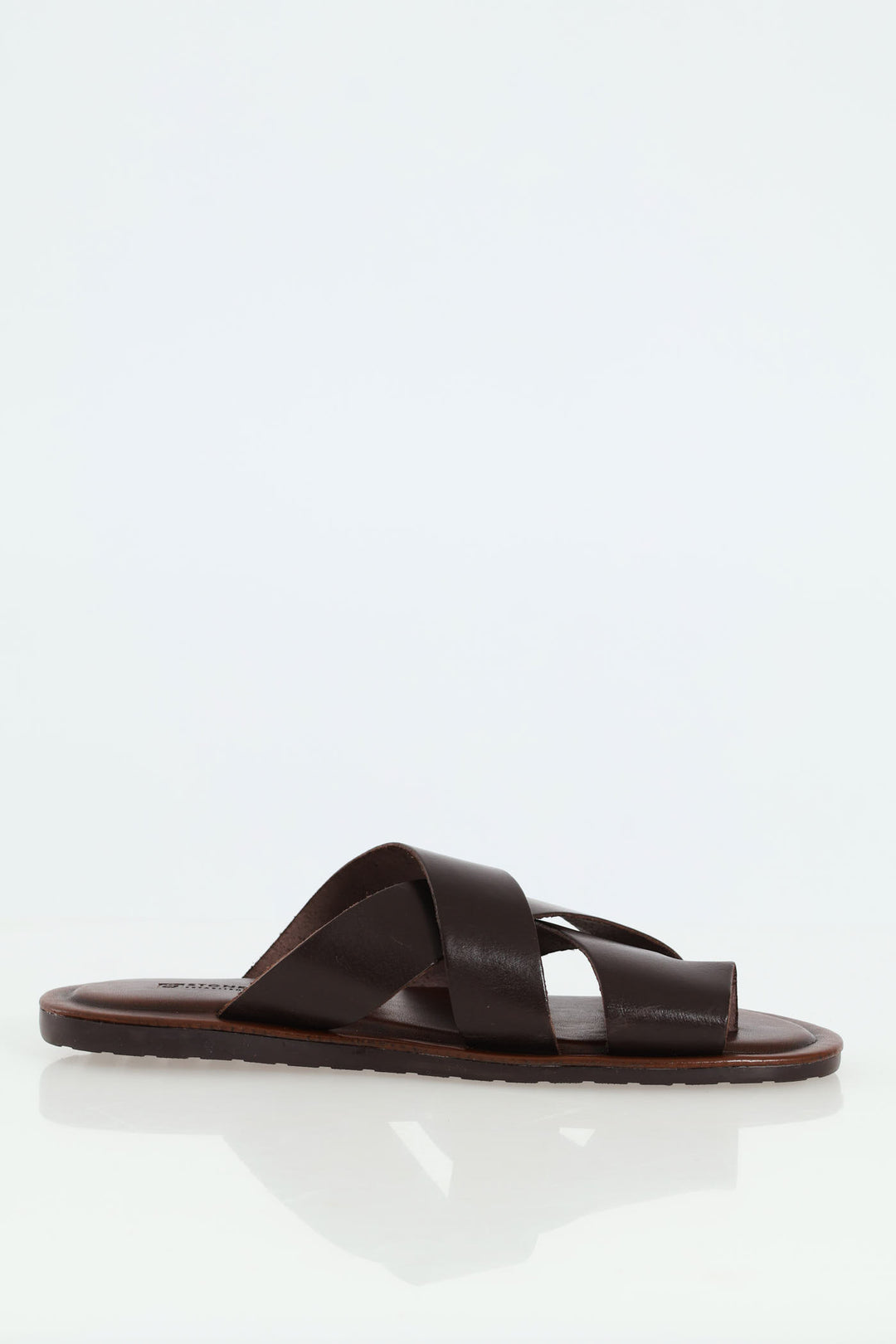 Leather Toe Piece Sandal - Chocolate