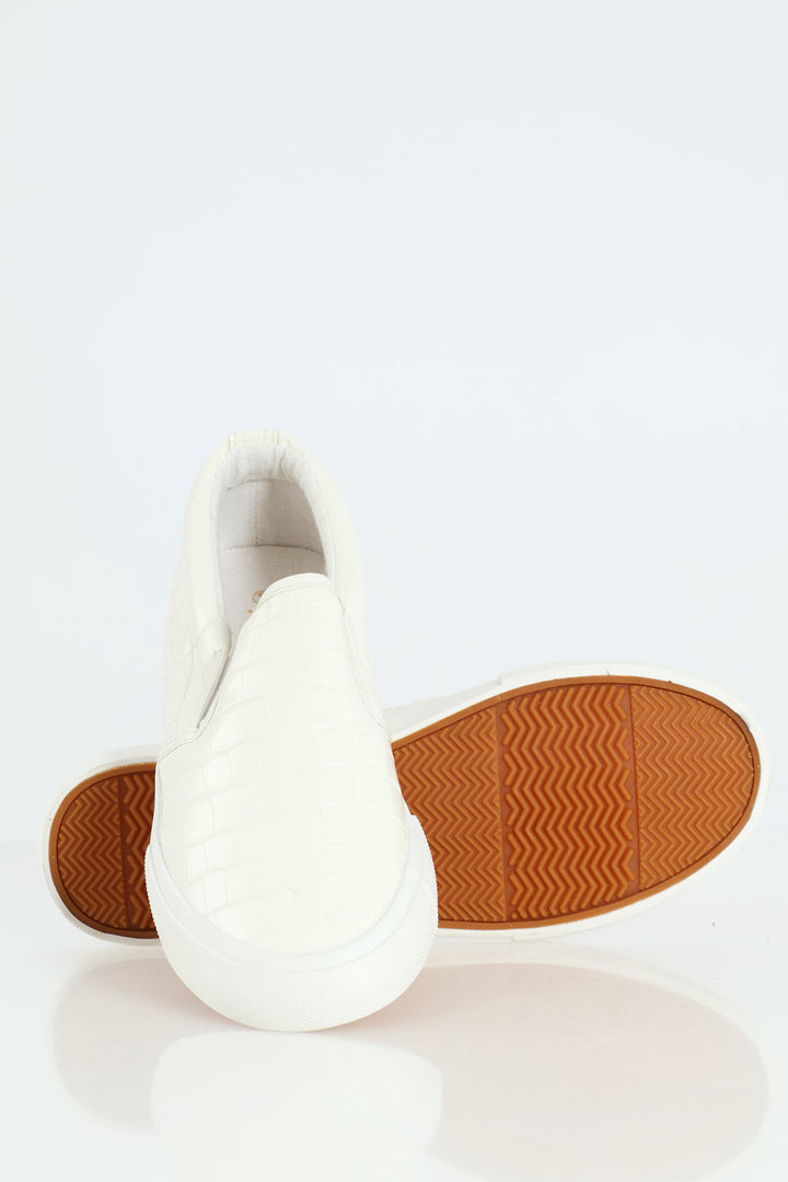 Slip On Mono Street Sneaker - White