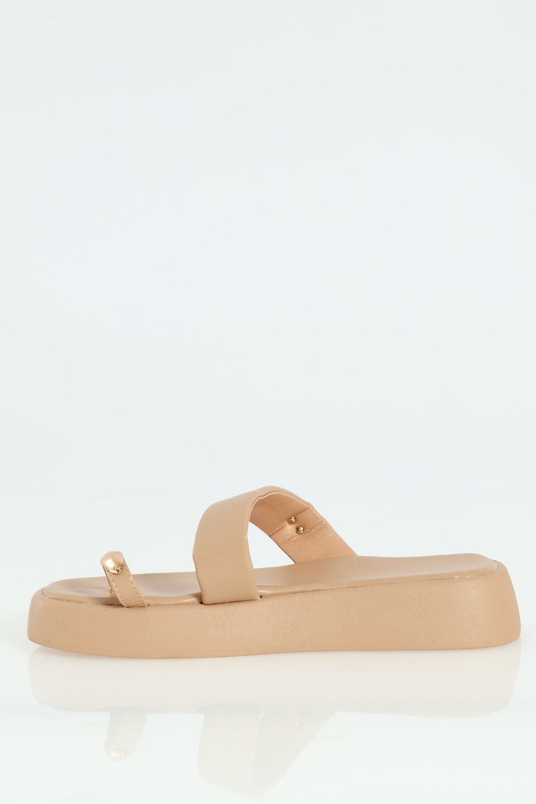 Crosstrap Metal Trimmed Toe Post Sandal - Taupe