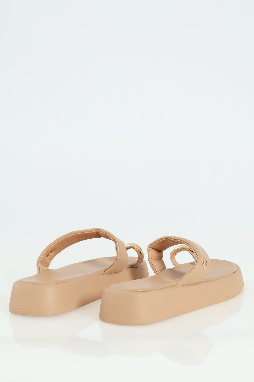 Crosstrap Metal Trimmed Toe Post Sandal - Taupe