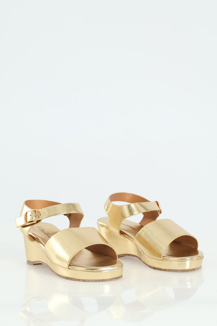 Girls Platform Sandal - Gold